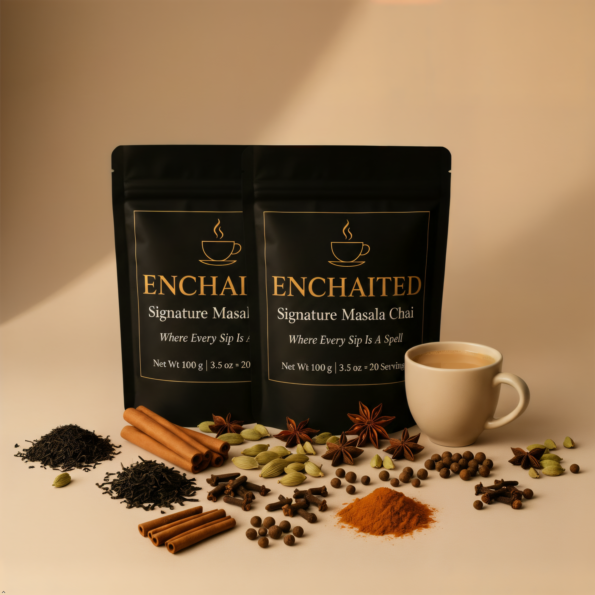 Two Founders Blend pouches side by side